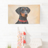 Pinscher Malerei Original Tierart Banner (Insitu)