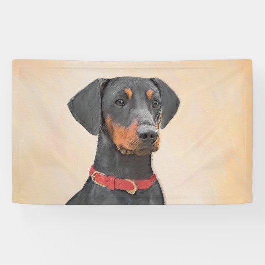 Pinscher Malerei Original Tierart Banner (Horizontal)