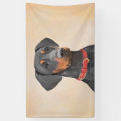Pinscher Malerei Original Tierart Banner (Vertikal)