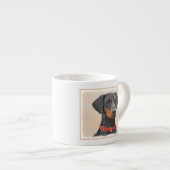 Pinscher Malerei Original Tierart Espressotasse (Vorderseite Rechts)