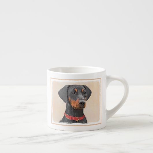 Pinscher Malerei Original Tierart Espressotasse (Rechts)