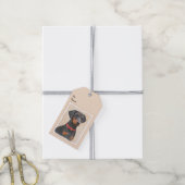 Pinscher Malerei Original Tierart Geschenkanhänger (Mit Garn)