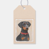 Pinscher Malerei Original Tierart Geschenkanhänger (Rückseite)