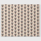 Pinscher Malerei Original Tierart Geschenkpapier (Flach)