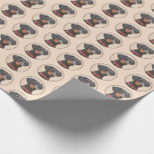 Pinscher Malerei Original Tierart Geschenkpapier (Ecke)