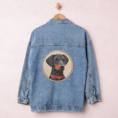 Pinscher Malerei Original Tierart Jeansjacke (Hangar)