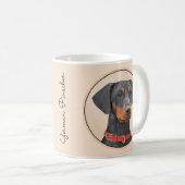 Pinscher Malerei Original Tierart Kaffeetasse (VorderseiteRechts)