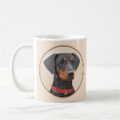 Pinscher Malerei Original Tierart Kaffeetasse (Links)