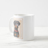 Pinscher Malerei Original Tierart Kaffeetasse (Vorderseite Links)