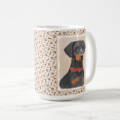Pinscher Malerei Original Tierart Kaffeetasse (VorderseiteRechts)