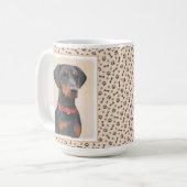 Pinscher Malerei Original Tierart Kaffeetasse (Vorderseite Links)