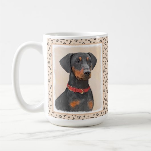 Pinscher Malerei Original Tierart Kaffeetasse (Links)