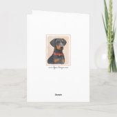 Pinscher Malerei Original Tierart Karte (Rückseite)