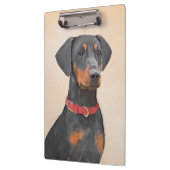 Pinscher Malerei Original Tierart Klemmbrett (Links)