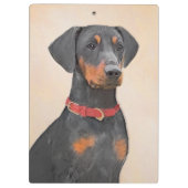 Pinscher Malerei Original Tierart Klemmbrett (Rückseite)