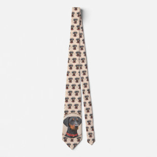 Pinscher Malerei Original Tierart Krawatte