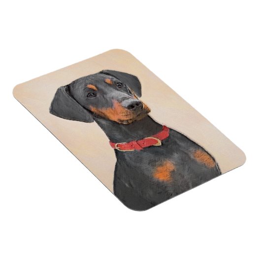 Pinscher Malerei Original Tierart Magnet (Rechte Seite)