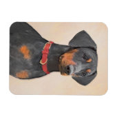 Pinscher Malerei Original Tierart Magnet (Horizontal)