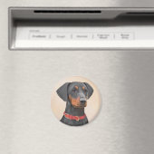 Pinscher Malerei Original Tierart Magnet (In Situ (Geschirrspüler))