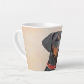 Pinscher Malerei Original Tierart Milchtasse (Linke Ecke)