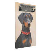 Pinscher Malerei Original Tierart Mini Klemmbrett (Schrägansicht)