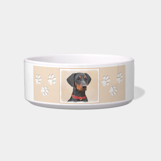Pinscher Malerei Original Tierart Napf (Rechts)