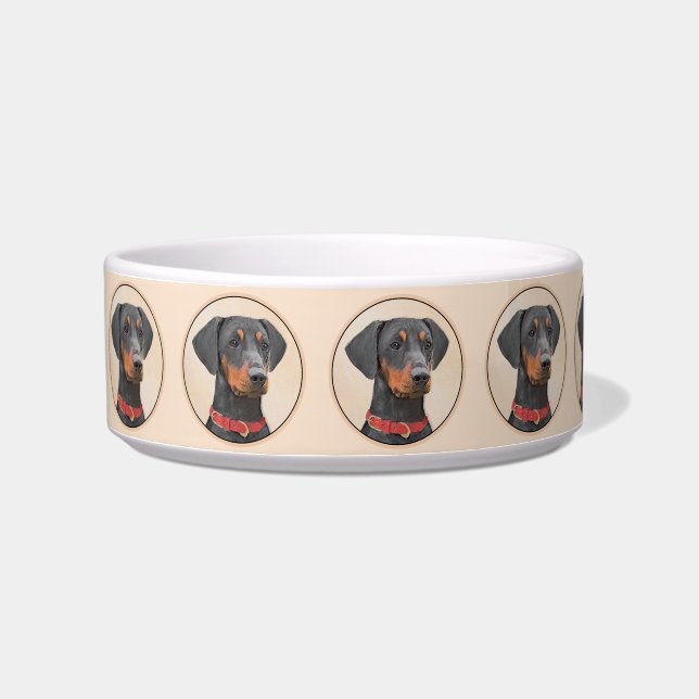 Pinscher Malerei Original Tierart Napf (Links)
