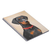 Pinscher Malerei Original Tierart Notizblock (Rechte Seite)