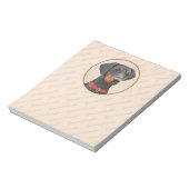 Pinscher Malerei Original Tierart Notizblock (Rotiert)