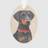 Pinscher Malerei Original Tierart Ornament (Rückseite)