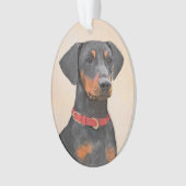 Pinscher Malerei Original Tierart Ornament (Vorderseite)