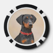 Pinscher Malerei Original Tierart Pokerchips (Rückseite)