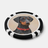 Pinscher Malerei Original Tierart Pokerchips (Einzeln)