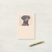 Pinscher Malerei Original Tierart Post-it Klebezettel (Auf Schreibtisch)