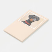 Pinscher Malerei Original Tierart Post-it Klebezettel (angewinkelt)