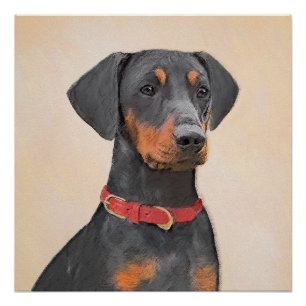 Pinscher Malerei Original Tierart Poster