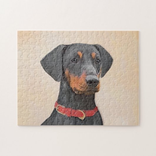 Pinscher Malerei Original Tierart Puzzle (Horizontal)