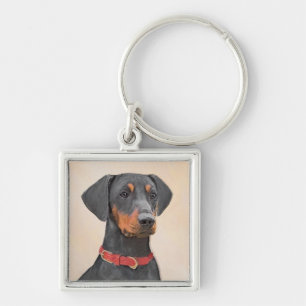 Pinscher Malerei Original Tierart Schlüsselanhänger