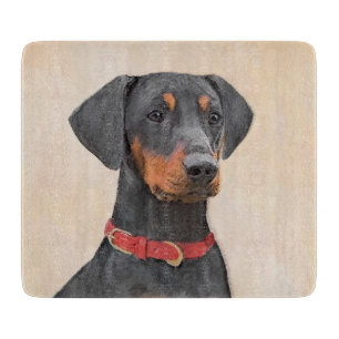 Pinscher Malerei Original Tierart Schneidebrett