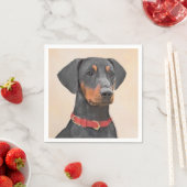 Pinscher Malerei Original Tierart Serviette (Beispiel)