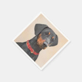 Pinscher Malerei Original Tierart Serviette (Ecke)