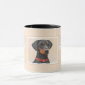 Pinscher Malerei Original Tierart Tasse (Zentrum)