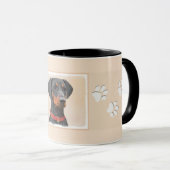 Pinscher Malerei Original Tierart Tasse (VorderseiteRechts)