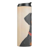 Pinscher Malerei Original Tierart Thermosbecher (Nach links gedreht)