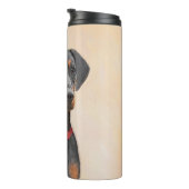 Pinscher Malerei Original Tierart Thermosbecher (Nach rechts gedreht)