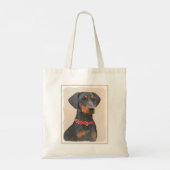 Pinscher Malerei Original Tierart Tragetasche (Rückseite)