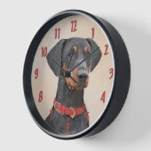 Pinscher Malerei Original Tierart Uhr (Winkel)