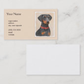 Pinscher Malerei Original Tierart Visitenkarte (Vorne/Hinten)