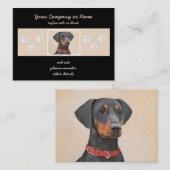 Pinscher Malerei Original Tierart Visitenkarte (Vorne/Hinten)