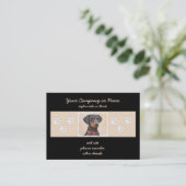 Pinscher Malerei Original Tierart Visitenkarte (Stehend Vorderseite)